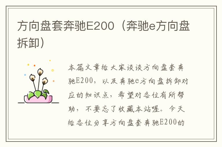 方向盘套奔驰E200（奔驰e方向盘拆卸）