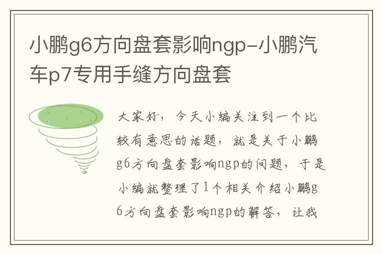 小鹏g6方向盘套影响ngp-小鹏汽车p7专用手缝方向盘套