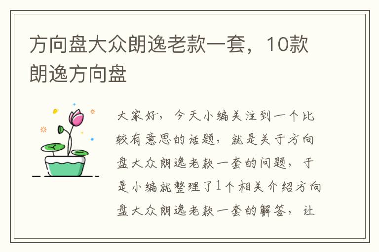 方向盘大众朗逸老款一套，10款朗逸方向盘