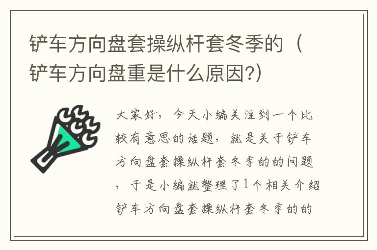 铲车方向盘套操纵杆套冬季的（铲车方向盘重是什么原因?）