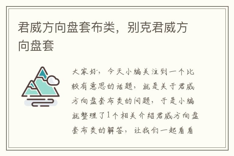 君威方向盘套布类，别克君威方向盘套