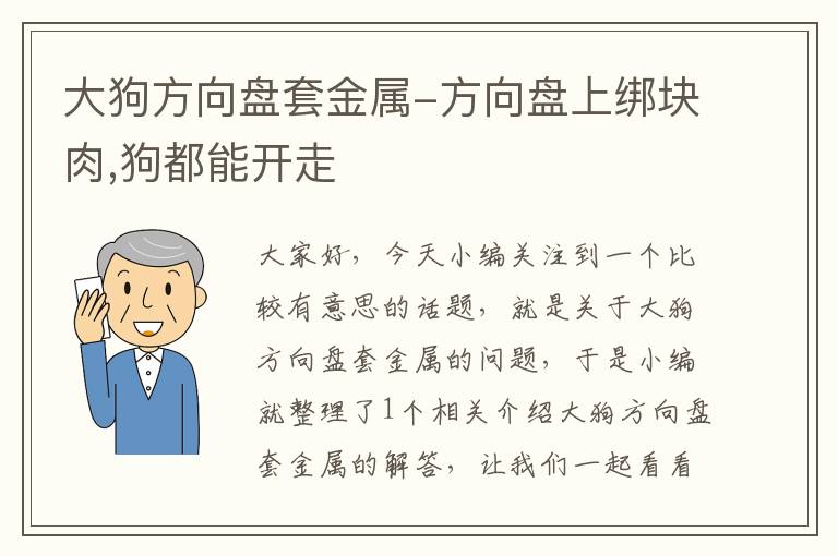 大狗方向盘套金属-方向盘上绑块肉,狗都能开走