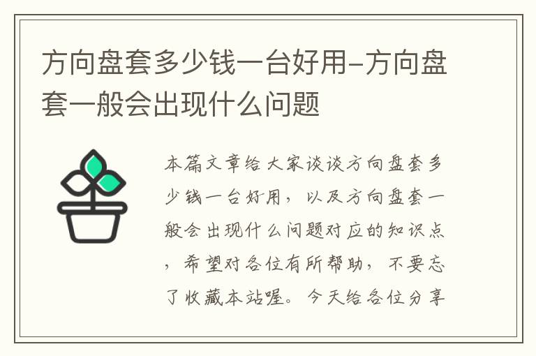 方向盘套多少钱一台好用-方向盘套一般会出现什么问题