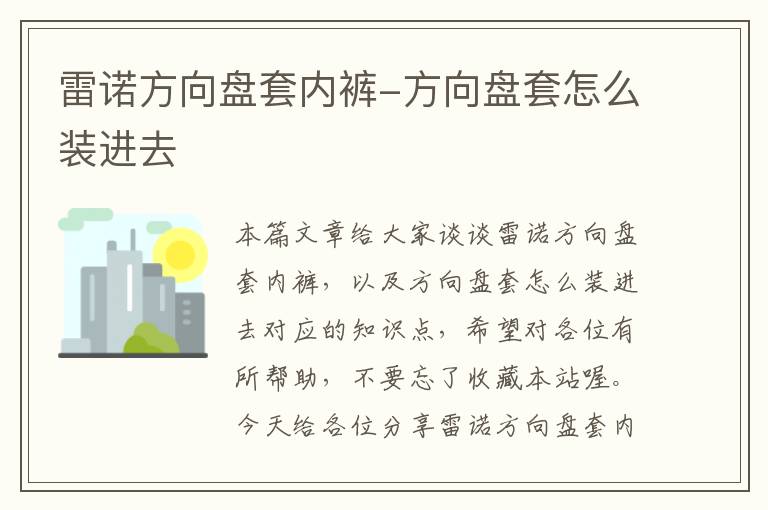 雷诺方向盘套内裤-方向盘套怎么装进去