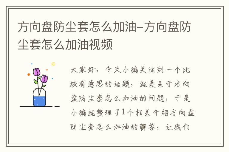 方向盘防尘套怎么加油-方向盘防尘套怎么加油视频