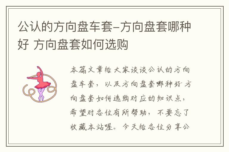 公认的方向盘车套-方向盘套哪种好 方向盘套如何选购