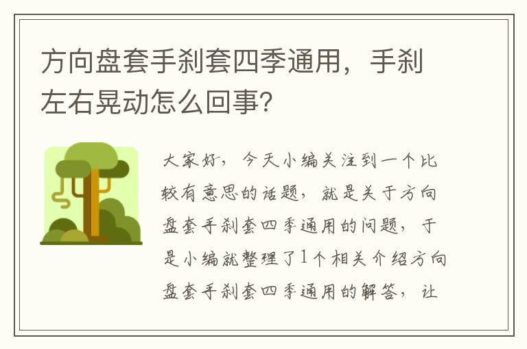 方向盘套手刹套四季通用，手刹左右晃动怎么回事？