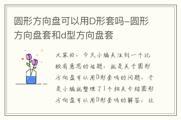 圆形方向盘可以用D形套吗-圆形方向盘套和d型方向盘套