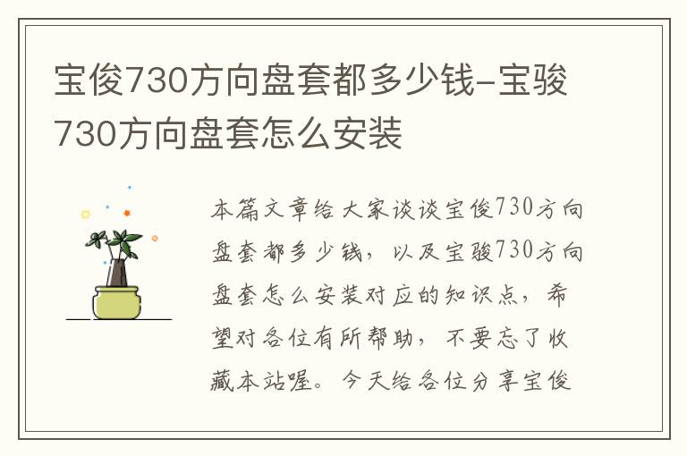 宝俊730方向盘套都多少钱-宝骏730方向盘套怎么安装