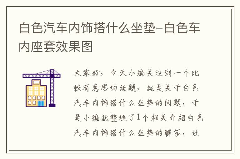 白色汽车内饰搭什么坐垫-白色车内座套效果图