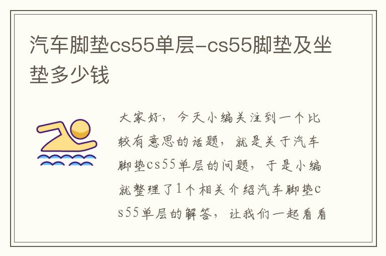 汽车脚垫cs55单层-cs55脚垫及坐垫多少钱