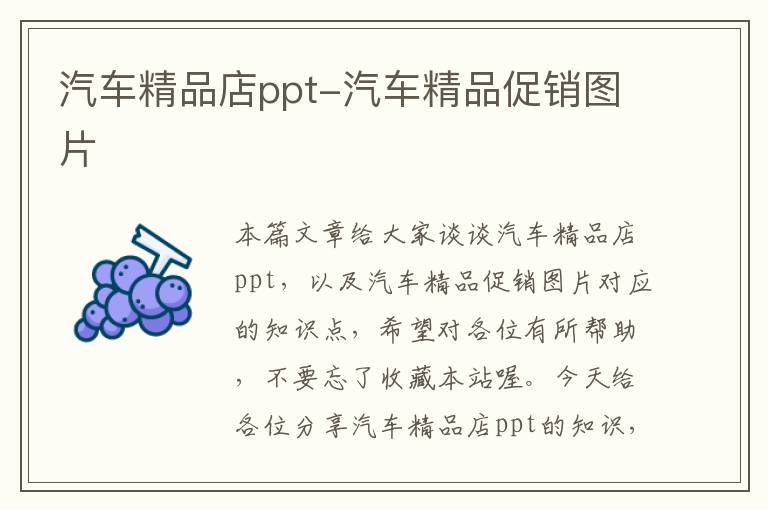 汽车精品店ppt-汽车精品促销图片